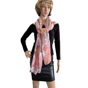 Mandala Pattern Sheer Wrap Shawl Scarf Rectangle 70in x 30in Bohemian Style